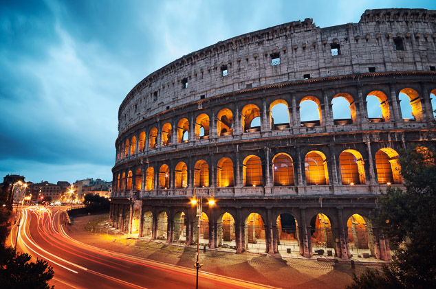 View of the outside of the Colosseum