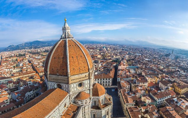Looking over Florence's red rooftops
